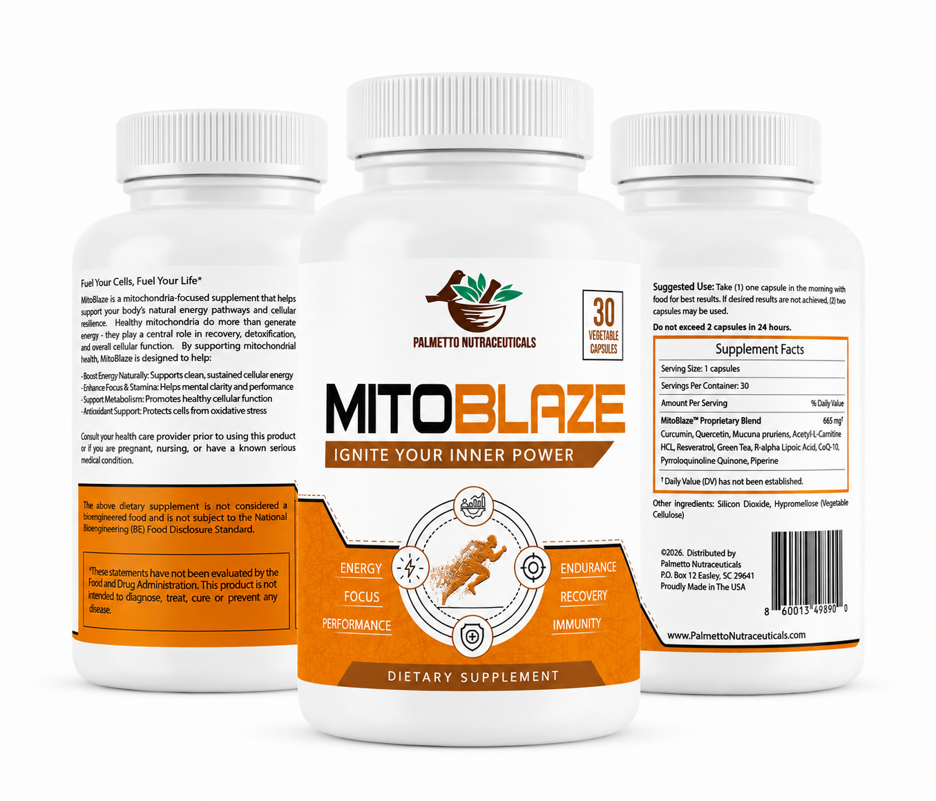 MitoBlaze — three bottle product view